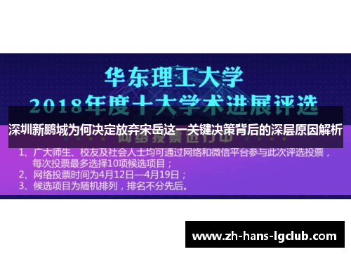 深圳新鹏城为何决定放弃宋岳这一关键决策背后的深层原因解析