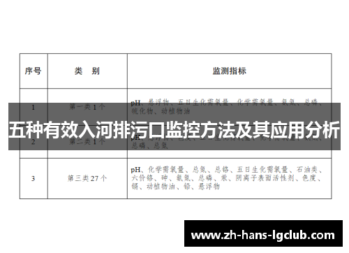 五种有效入河排污口监控方法及其应用分析